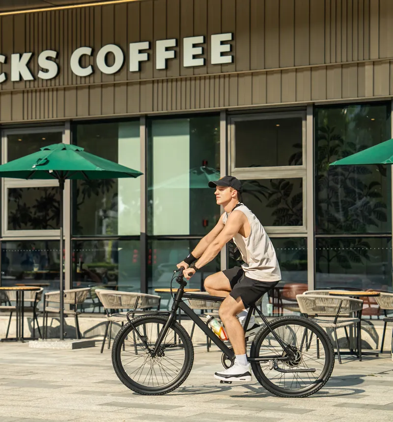 Electric Bike with Rack